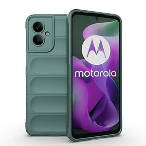 Πλάτη TPU για Motorola Moto G55 5G από AMORUS σε Πράσινο χρώμα. Ανθεκτική, εύκαμπτη προστασία με raised lips για κάμερα και οθόνη.