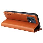 Flip Πορτοφόλι από Συνθετικό Δέρμα (PU) με TPU για Motorola Moto G84 5G από YIKATU YK-001 σε Καφέ χρώμα με θήκες καρτών και Stand.