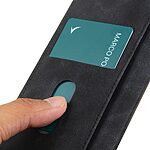 Flip Πορτοφόλι από Συνθετικό Δέρμα (PU) με TPU για Motorola Moto G84 5G από KHAZNEH σε Μαύρο χρώμα με θήκες καρτών και ενσωματωμένη βάση στήριξης.