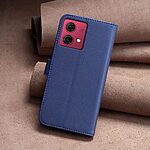 Flip Πορτοφόλι από Συνθετικό Δέρμα (PU) με TPU για Motorola Moto G84 5G από BINFEN COLOR BF17 σε Μπλε χρώμα με Wallet και Stand.