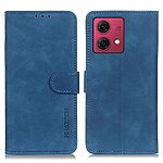 Flip Πορτοφόλι από Συνθετικό Δέρμα (PU) με TPU για Motorola Moto G84 5G από KHAZNEH σε Μπλε χρώμα με θήκες καρτών και ενσωματωμένο Stand.