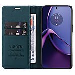 Flip Πορτοφόλι από Συνθετικό Δέρμα (PU) με TPU για Motorola Moto G84 5G από YIKATU YK-001 σε Πράσινο χρώμα με Wallet και Stand.