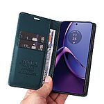 Flip Πορτοφόλι από Συνθετικό Δέρμα (PU) με TPU για Motorola Moto G84 5G από YIKATU YK-001 σε Πράσινο χρώμα με Wallet και Stand.