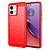 Πλάτη TPU για Motorola Moto G84 5G από OEM σε Κόκκινο χρώμα με υφή Carbon Fiber και ανθεκτικό σχεδιασμό κατά κρούσεων.