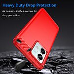 Πλάτη TPU για Motorola Moto G84 5G από OEM σε Κόκκινο χρώμα με υφή Carbon Fiber και ανθεκτικό σχεδιασμό κατά κρούσεων.