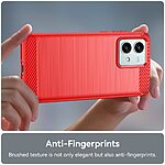 Πλάτη TPU για Motorola Moto G84 5G από OEM σε Κόκκινο χρώμα με υφή Carbon Fiber και ανθεκτικό σχεδιασμό κατά κρούσεων.