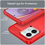 Πλάτη TPU για Motorola Moto G84 5G από OEM σε Κόκκινο χρώμα με υφή Carbon Fiber και ανθεκτικό σχεδιασμό κατά κρούσεων.