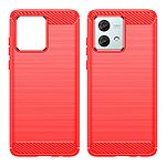 Πλάτη TPU για Motorola Moto G84 5G από OEM σε Κόκκινο χρώμα με υφή Carbon Fiber και ανθεκτικό σχεδιασμό κατά κρούσεων.
