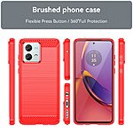 Πλάτη TPU για Motorola Moto G84 5G από OEM σε Κόκκινο χρώμα με υφή Carbon Fiber και ανθεκτικό σχεδιασμό κατά κρούσεων.