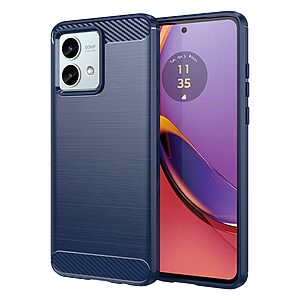 Πλάτη TPU για Motorola Moto G84 5G από OEM σε Μπλε χρώμα με υφή Carbon Fiber, ανθεκτική σε κρούσεις και ανθεκτική στα δακτυλικά αποτυπώματα.