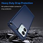 Πλάτη TPU για Motorola Moto G84 5G από OEM σε Μπλε χρώμα με υφή Carbon Fiber, ανθεκτική σε κρούσεις και ανθεκτική στα δακτυλικά αποτυπώματα.