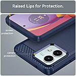 Πλάτη TPU για Motorola Moto G84 5G από OEM σε Μπλε χρώμα με υφή Carbon Fiber, ανθεκτική σε κρούσεις και ανθεκτική στα δακτυλικά αποτυπώματα.