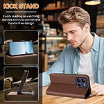 Flip Πορτοφόλι από Συνθετικό Δέρμα (PU) με TPU για Motorola Moto G86 5G σε Καφέ χρώμα με RFID προστασία, θήκες καρτών και ενσωματωμένο Stand.