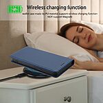 Flip Πορτοφόλι από Συνθετικό Δέρμα (PU) με TPU για το Motorola Moto G86 5G σε Μπλε Σκούρο χρώμα με RFID προστασία, θήκες καρτών και ενσωματωμένο Stand.