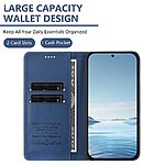 Flip Πορτοφόλι από Συνθετικό Δέρμα (PU) με TPU για το Motorola Moto G86 5G σε Μπλε Σκούρο χρώμα με RFID προστασία, θήκες καρτών και ενσωματωμένο Stand.