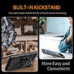 Σκληρή Πλάτη PC+TPU για Motorola Moto G86 5G από OEM σε Μαύρο χρώμα με Ring Kickstand και συμβατότητα με μαγνητικές βάσεις αυτοκινήτου.