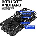 Σκληρή Πλάτη PC+TPU για Motorola Moto G86 5G από OEM σε Μαύρο χρώμα με Ring Kickstand και συμβατότητα με μαγνητικές βάσεις αυτοκινήτου.