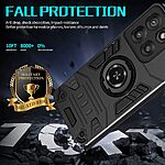 Σκληρή Πλάτη PC+TPU για Motorola Moto G86 5G από OEM σε Μαύρο χρώμα με Ring Kickstand και συμβατότητα με μαγνητικές βάσεις αυτοκινήτου.