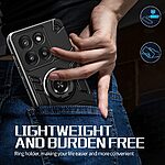 Σκληρή Πλάτη PC+TPU για Motorola Moto G86 5G από OEM σε Μαύρο χρώμα με Ring Kickstand και συμβατότητα με μαγνητικές βάσεις αυτοκινήτου.