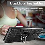 Σκληρή Πλάτη PC+TPU για Motorola Moto G86 5G από OEM σε Μαύρο χρώμα με Ring Kickstand και συμβατότητα με μαγνητικές βάσεις αυτοκινήτου.