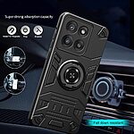 Σκληρή Πλάτη PC+TPU για Motorola Moto G86 5G από OEM σε Μαύρο χρώμα με Ring Kickstand και συμβατότητα με μαγνητικές βάσεις αυτοκινήτου.