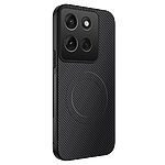 Σκληρή Πλάτη PC+TPU για Motorola Moto G86 5G από WANLONFENG TQ Series σε Μαύρο χρώμα με υφή carbon fiber και μαγνητική συμβατότητα.