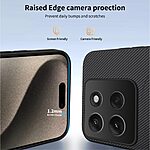 Σκληρή Πλάτη PC+TPU για Motorola Moto G86 5G από WANLONFENG TQ Series σε Μαύρο χρώμα με υφή carbon fiber και μαγνητική συμβατότητα.