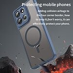 Σκληρή Πλάτη PC+TPU για το Motorola Moto G86 5G σε Μπλε χρώμα με μαγνητική λειτουργία, προστασία κάμερας και ενισχυμένες γωνίες από OEM.