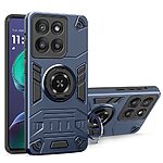 Σκληρή Πλάτη PC+TPU για Motorola Moto G86 5G από OEM σε Μπλε Σκούρο χρώμα με δαχτυλίδι-βάση 360° και συμβατότητα με μαγνητική βάση αυτοκινήτου.