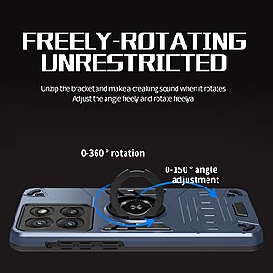 Σκληρή Πλάτη PC+TPU για Motorola Moto G86 5G από OEM σε Μπλε Σκούρο χρώμα με δαχτυλίδι-βάση 360° και συμβατότητα με μαγνητική βάση αυτοκινήτου.