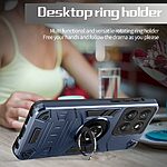 Σκληρή Πλάτη PC+TPU για Motorola Moto G86 5G από OEM σε Μπλε Σκούρο χρώμα με δαχτυλίδι-βάση 360° και συμβατότητα με μαγνητική βάση αυτοκινήτου.