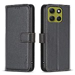 Flip Πορτοφόλι από Συνθετικό Δέρμα (PU) με TPU για Motorola Moto G86 5G από BINFEN COLOR BF17 σε Μαύρο χρώμα με Wallet και Stand.