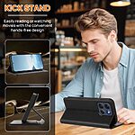 Flip Πορτοφόλι από Συνθετικό Δέρμα (PU) με TPU για Motorola Moto G86 5G σε Μαύρο χρώμα με RFID προστασία, θήκες καρτών και ενσωματωμένο stand.