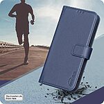 Flip Πορτοφόλι από Συνθετικό Δέρμα (PU) με TPU για το Motorola Moto G86 5G από BINFEN COLOR BF17 σε Μπλε χρώμα με θήκες καρτών και Stand.