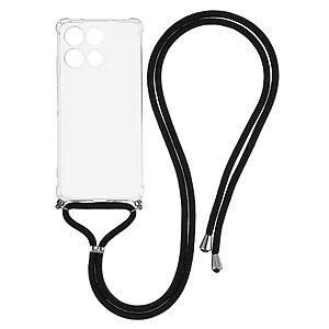 Πλάτη TPU για Motorola Moto G86 5G από OEM σε Διάφανο χρώμα με ενισχυμένες γωνίες και λουράκι μεταφοράς 70cm.