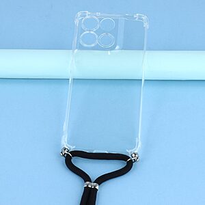 Πλάτη TPU για Motorola Moto G86 5G από OEM σε Διάφανο χρώμα με ενισχυμένες γωνίες και λουράκι μεταφοράς 70cm.