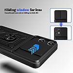 Σκληρή Πλάτη PC+TPU για Nothing 3a Lite 5G από OEM σε Μαύρο χρώμα με περιστρεφόμενο Stand και προστασία φακού κάμερας.