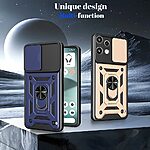 Σκληρή Πλάτη PC+TPU για Nothing 3a Lite 5G από OEM σε Μαύρο χρώμα με περιστρεφόμενο Stand και προστασία φακού κάμερας.