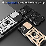 Σκληρή Πλάτη PC+TPU για Nothing 3a Lite 5G από OEM σε Μαύρο χρώμα με περιστρεφόμενο Stand και προστασία φακού κάμερας.