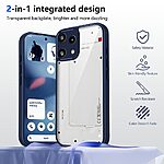 Σκληρή Πλάτη PC+TPU για το Nothing 3a Lite 5G σε Μπλε χρώμα με διάφανο πίσω τμήμα, matte φινίρισμα και ενισχυμένη προστασία από κρούσεις.