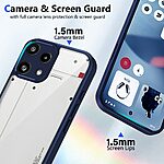 Σκληρή Πλάτη PC+TPU για το Nothing 3a Lite 5G σε Μπλε χρώμα με διάφανο πίσω τμήμα, matte φινίρισμα και ενισχυμένη προστασία από κρούσεις.