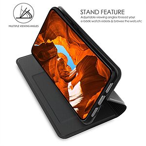 Flip Πορτοφόλι από Συνθετικό Δέρμα (PU) με TPU για το Nothing 3a Lite 5G σε Μαύρο χρώμα με θήκη κάρτας και ενσωματωμένη βάση στήριξης.