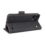 Flip Πορτοφόλι από Συνθετικό Δέρμα (PU) με TPU για το Nothing 3a Lite 5G σε Μαύρο χρώμα, με θήκη κάρτας και αναδιπλούμενη βάση στήριξης.