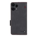 Flip Πορτοφόλι από Συνθετικό Δέρμα (PU) με TPU για το Nothing 3a Lite 5G σε Μαύρο χρώμα, με θήκη κάρτας και αναδιπλούμενη βάση στήριξης.