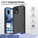 Σκληρή Πλάτη PC+TPU για Nothing Phone 3a Lite 5G από OEM σε ημιδιάφανο μαύρο χρώμα με προστασία airbag γωνιών και ματ υφή.