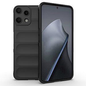 Πλάτη TPU για το Nothing Phone (3a) Lite 5G σε Μαύρο χρώμα με αντικραδασμική προστασία, υψωμένα χείλη και anti-slip σχεδιασμό.