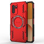 Σκληρή Πλάτη PC+TPU για OnePlus 15R 5G σε Κόκκινο χρώμα με μαγνητικό δαχτυλίδι, hollow σχεδιασμό αερισμού και προστασία από πτώσεις.