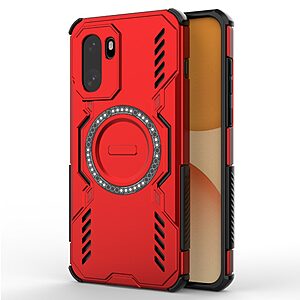 Σκληρή Πλάτη PC+TPU για OnePlus 15R 5G σε Κόκκινο χρώμα με μαγνητικό δαχτυλίδι, hollow σχεδιασμό αερισμού και προστασία από πτώσεις.