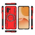 Σκληρή Πλάτη PC+TPU για OnePlus 15R 5G σε Κόκκινο χρώμα με μαγνητικό δαχτυλίδι, hollow σχεδιασμό αερισμού και προστασία από πτώσεις.