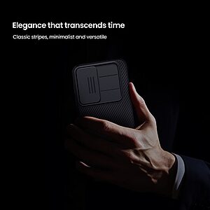 Σκληρή Πλάτη PC+TPU για OnePlus 15R 5G από NILLKIN Camshield Pro Series σε Μαύρο χρώμα με συρόμενο κάλυμμα κάμερας για πλήρη προστασία.